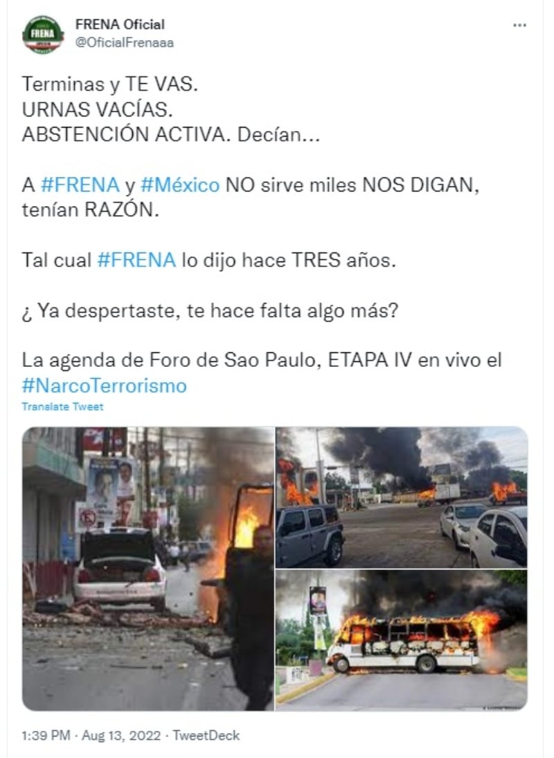 Narcoterrorismo en México: "Son actos de terror"