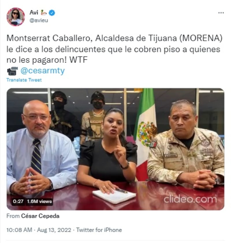 La alcaldesa de Tijuana lanza mensaje