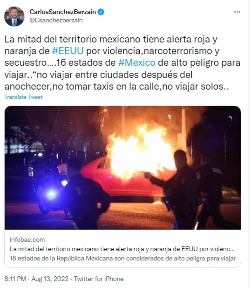 Narcoterrorismo se hace presente en México