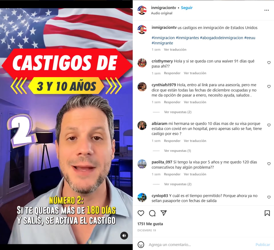 Castigos inmigrantes permanencia