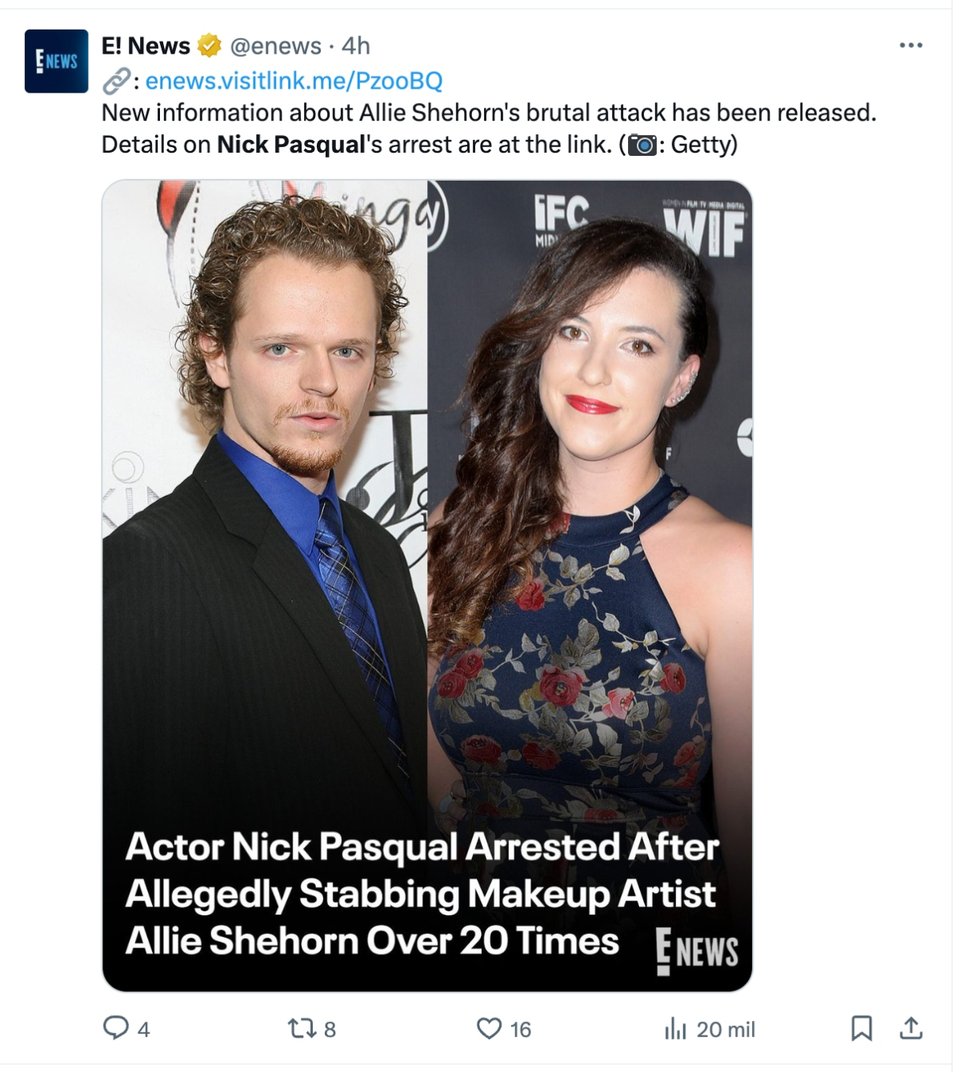Nick Pasqual, Allie Shehorn, actor intenta matar a su exnovia Los Ángeles, California, MundoNOW