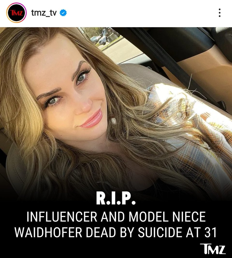 Influencer y modelo Niece Waidhofer muere tras batallar con problemas de salud mental
