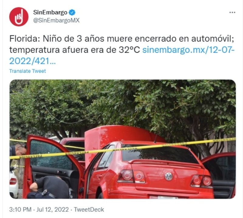 Lo clasifican como accidente
