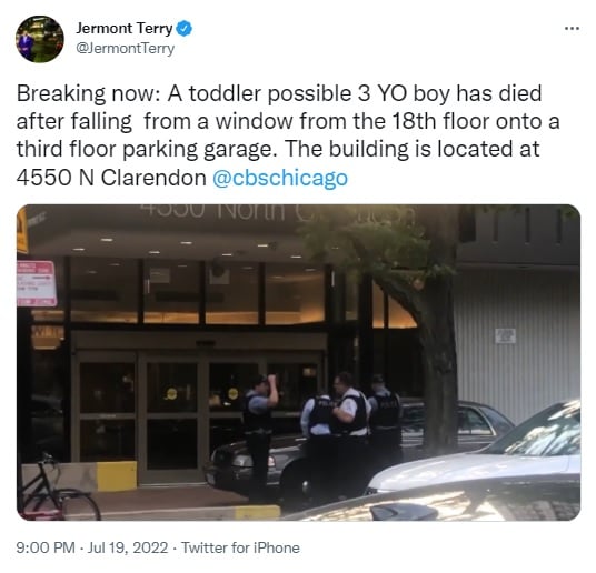 3-year-old boy dies from falling on 18th floor of Chicago building