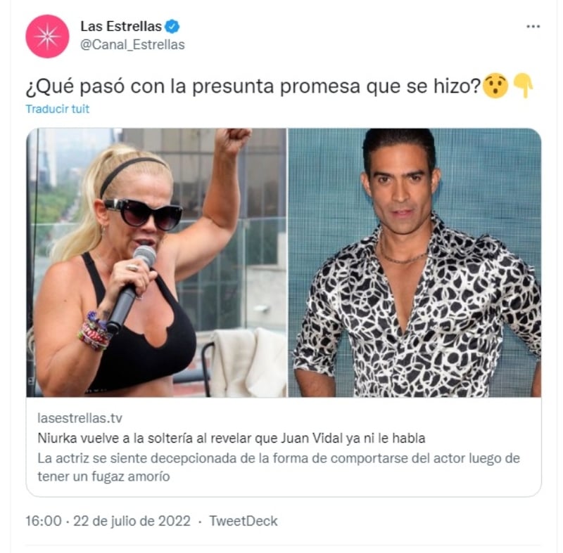 Niurka terminó con Juan Vidal
