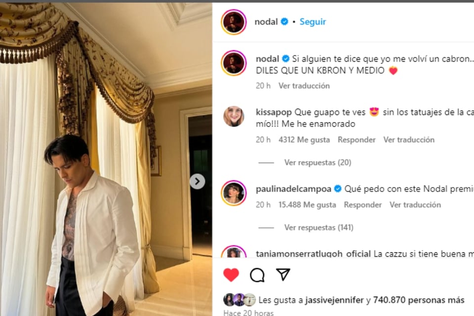 singer, new look, tattoos, christian nodal debuts new look