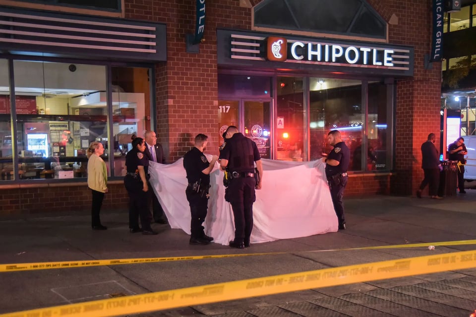 Mujer muerta Chipotle: Testigos del acontecimiento