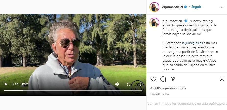 El Puma manda mensaje