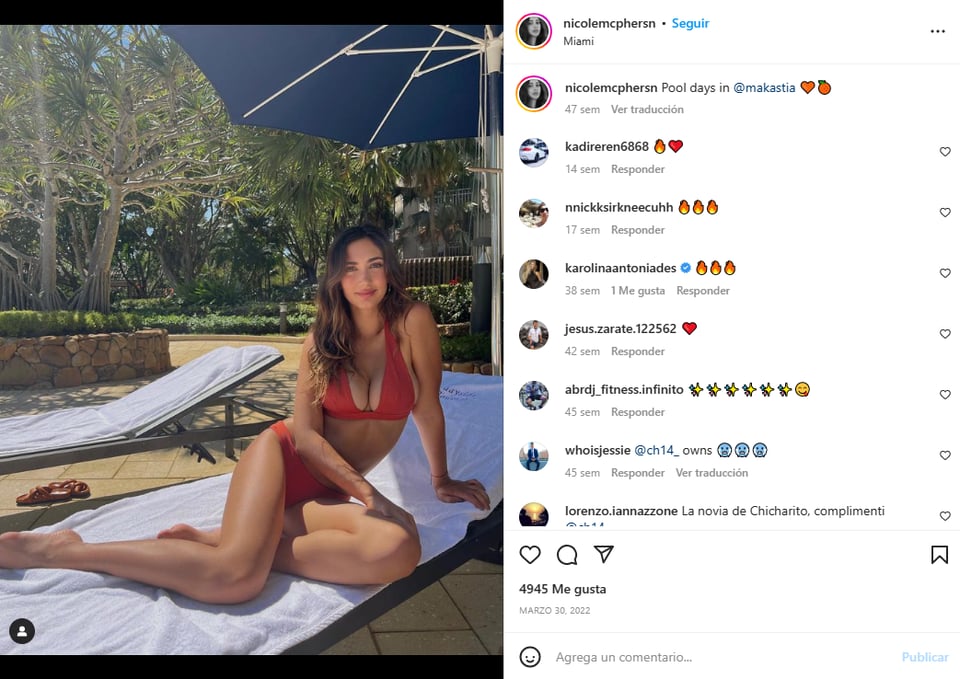 Nicole McPherson novia Chicharito