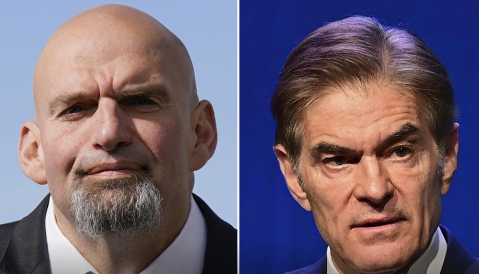 Fetterman y Oz se enfrentan en debate de alto riesgo en el Senado de Pensilvania (FOTOS)