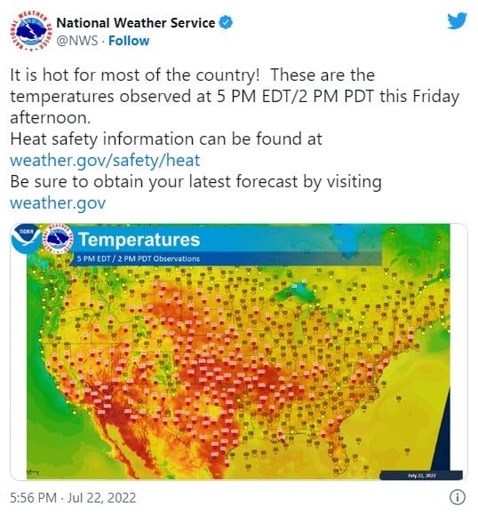 Encienden alarmas calor extremo fin de semana EEUU
