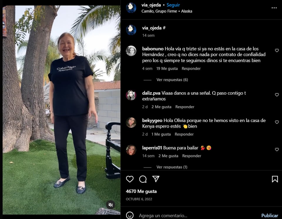 Olivia's last post on her profile