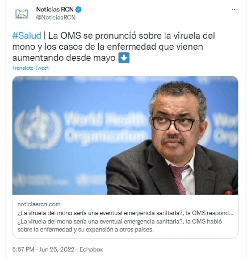 OMS viruela del mono: ¿No es una emergencia sanitaria?
