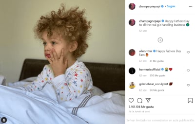 He boasts it on social networks; Drake confesses that he took paternity tests to see if his child was his