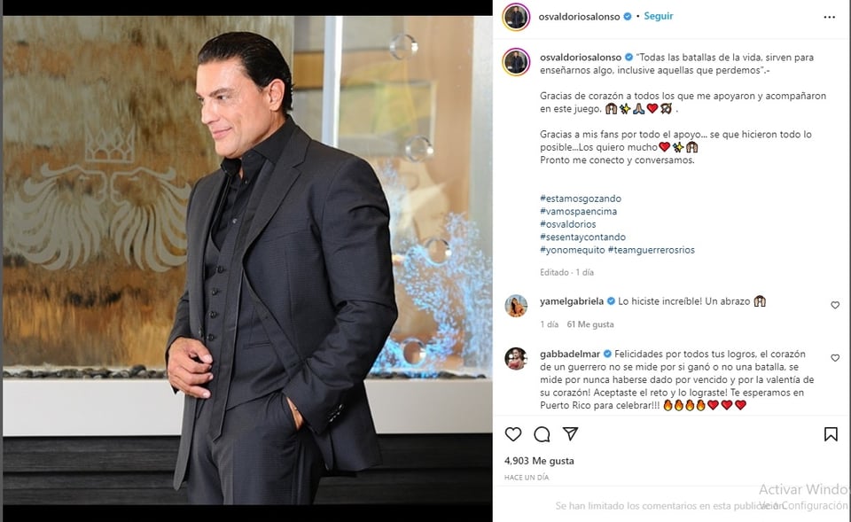 Osvaldo Ríos rompe silencio: ¿Cómo describirías tu experiencia en la Casa de los Famosos 2?