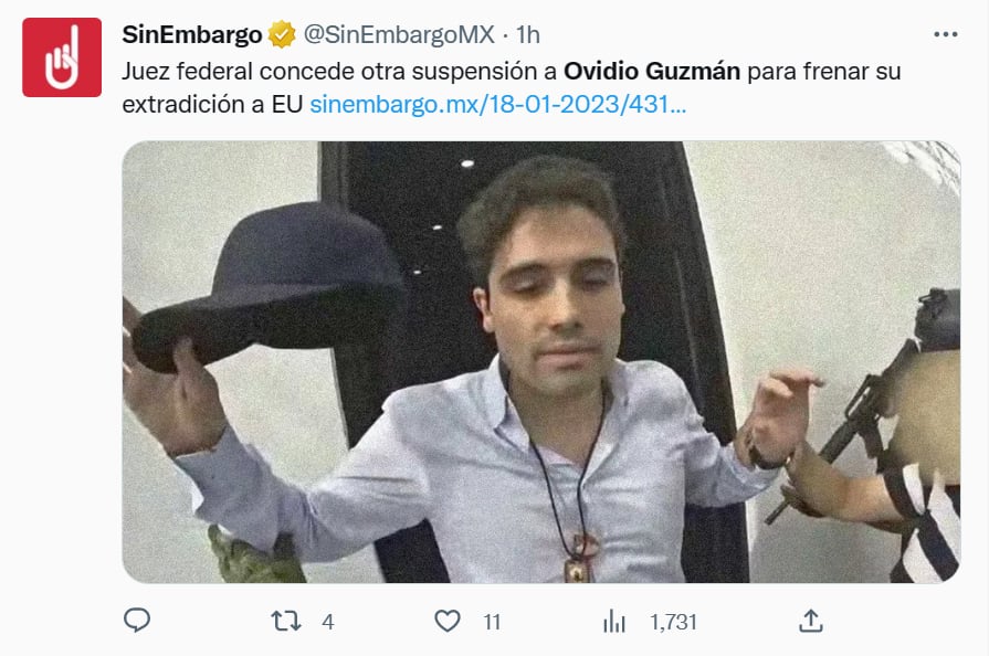 Extradición Ovidio Guzmán