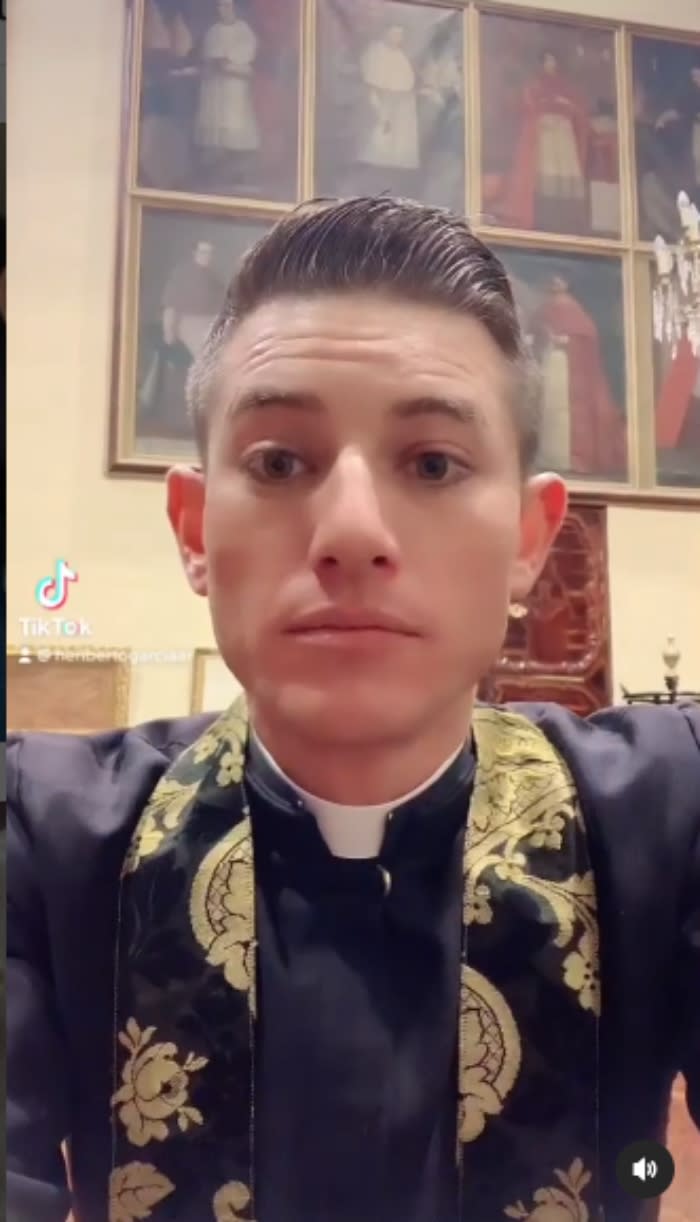handsome mexican priest confession