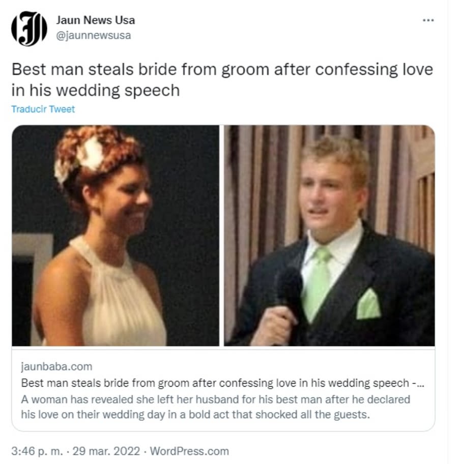 Groomsman steals wedding bride: "I've never met anyone like her"