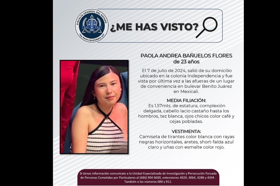 Paola Bañuelos, Desaparición, hallazgo, muerte, Mexicali, MundoNOW
