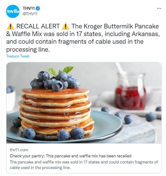 pancake mix recall