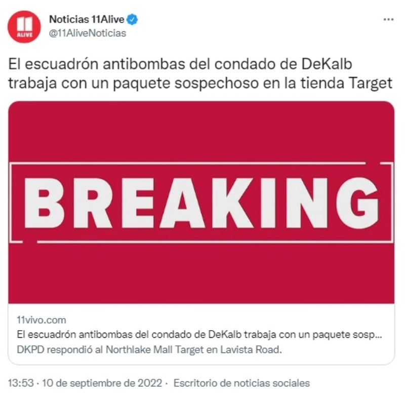 Encuentran un paquete sospechoso en un estacionamiento de un Target