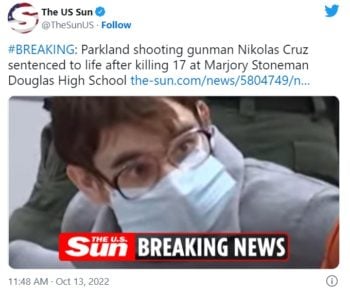cadena perpetua Nikolas Cruz atacante Parkland