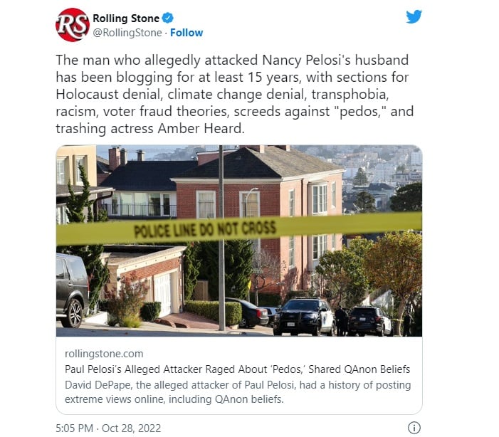 cómo se salvó el esposo de Nancy Pelosi del brutal ataque