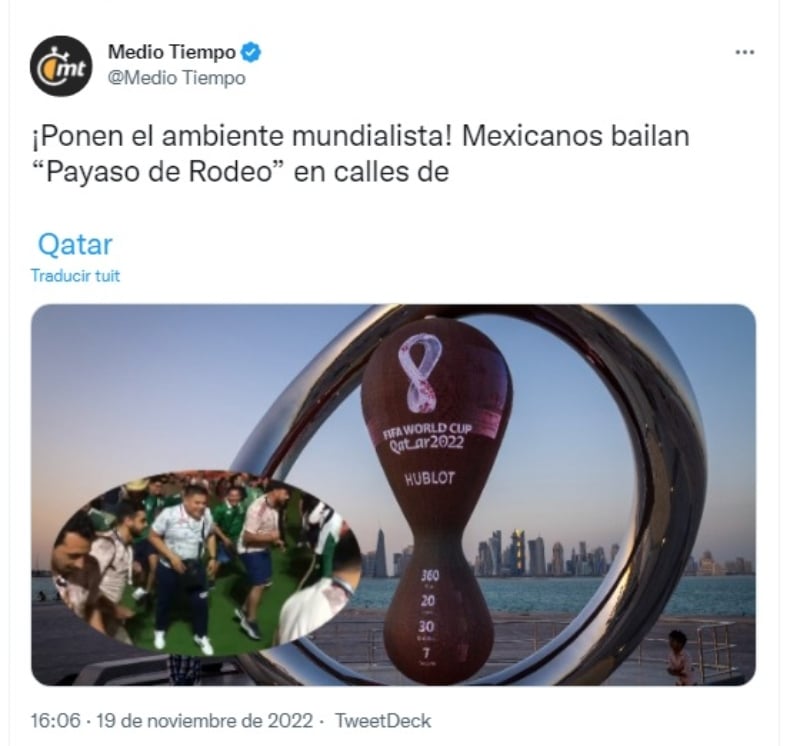 Mexicanos bailan el Payaso de Rodeo en Qatar