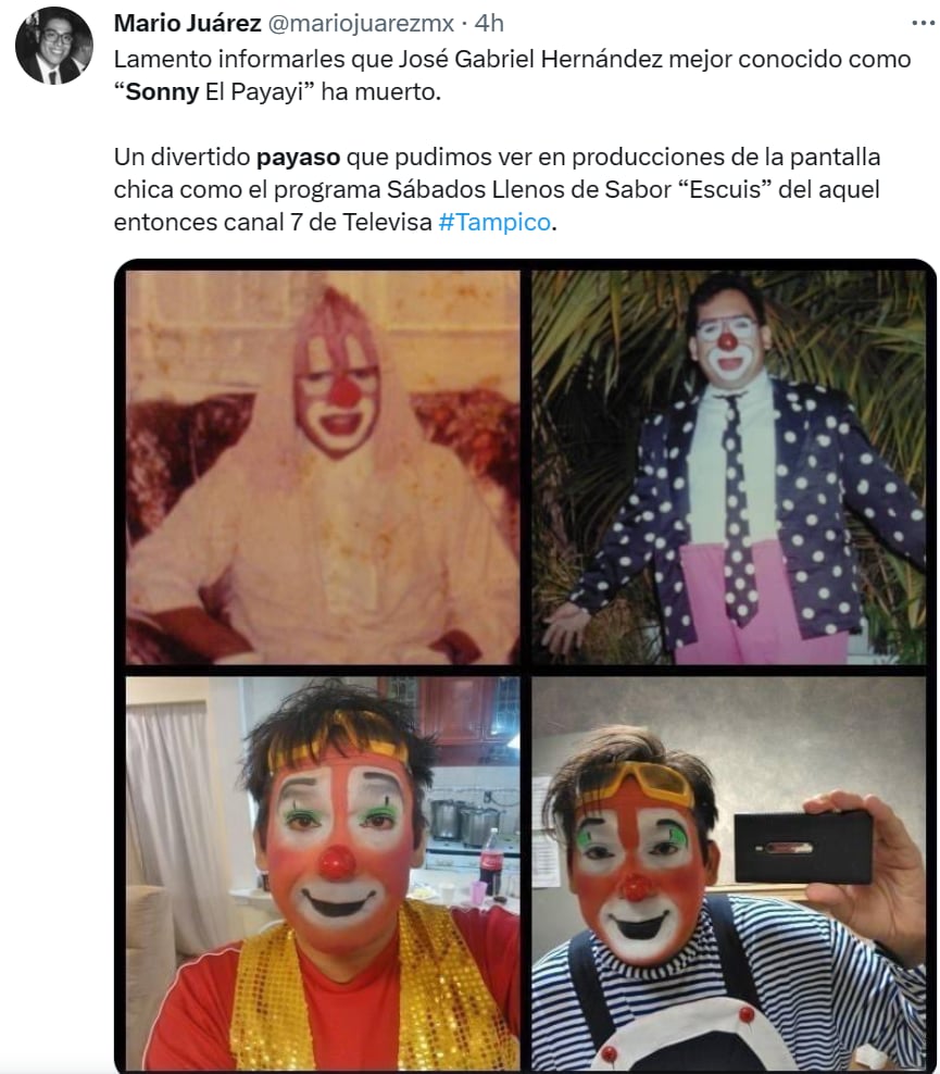 Muere payaso Sonny