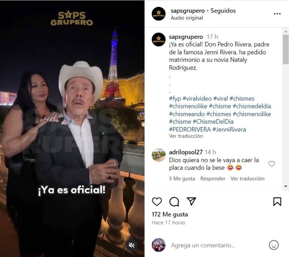 Pedro Rivera Proposes to His Girlfriend, social media, Instagram, video, MundoNOW