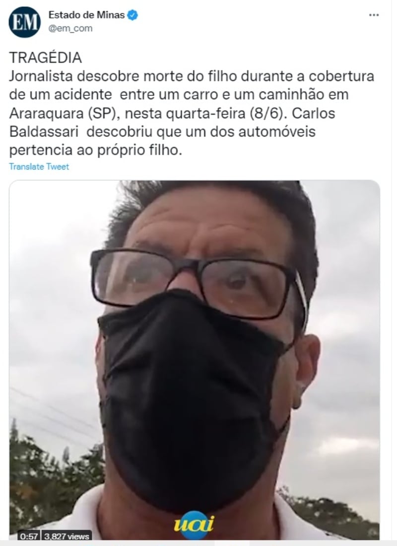 Journalist covers accident and finds out about the death of his son