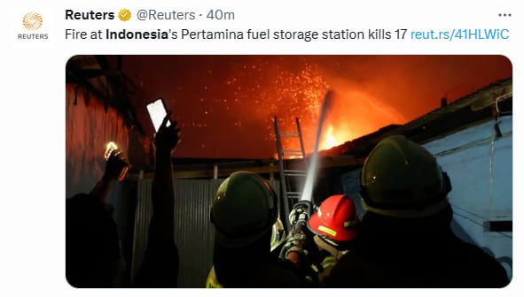 Incendio depósito combustible Indonesia
