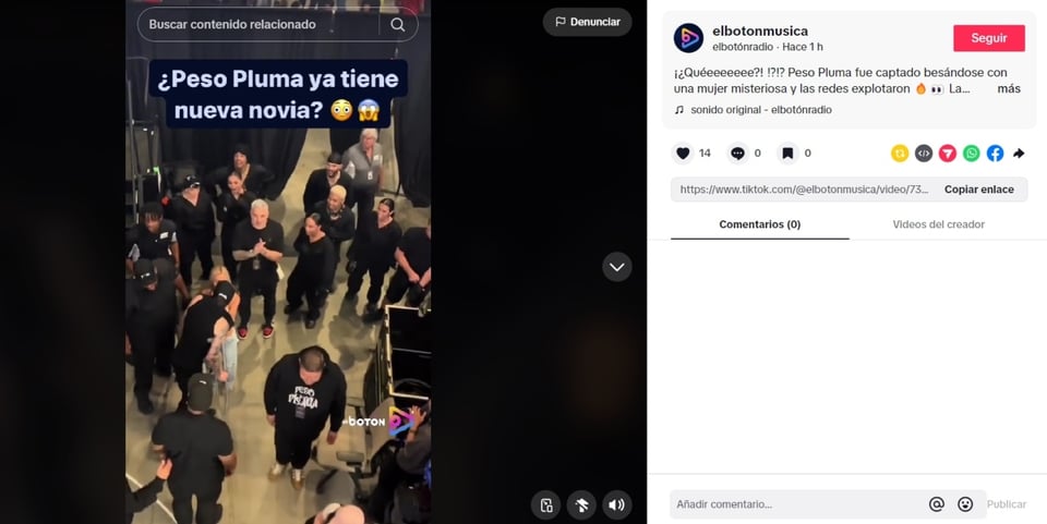Peso Pluma nueva novia, video, TikTok, Hannah Howell, MundoNOW