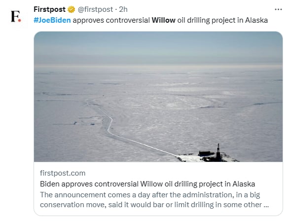 Joe Biden petróleo Alaska