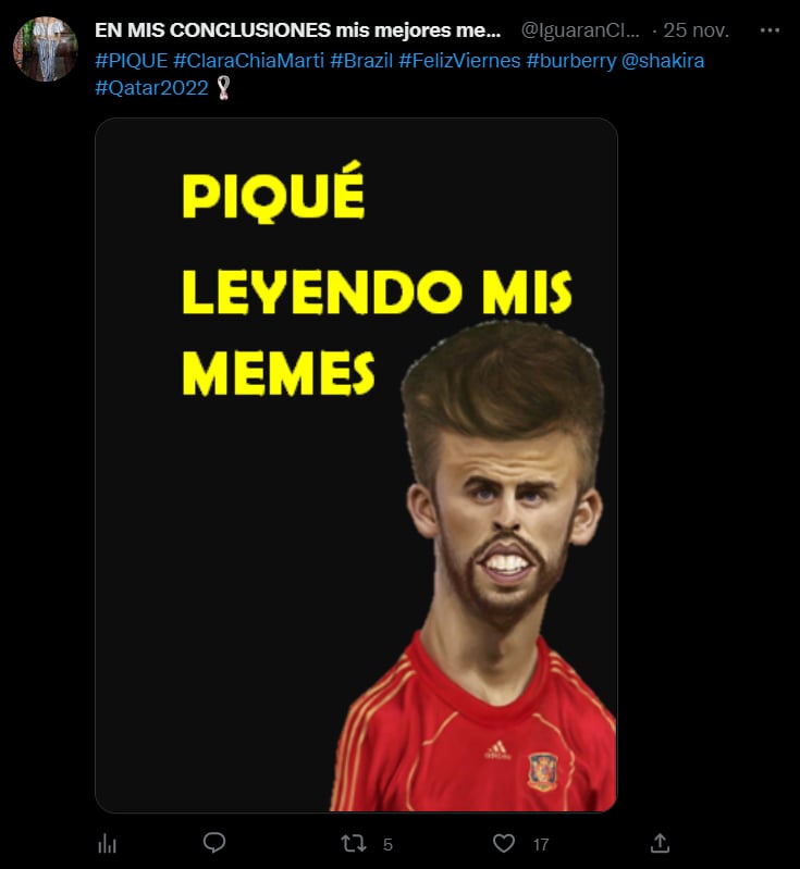 Piqué no se queda atrás y también le hacen una caricatura