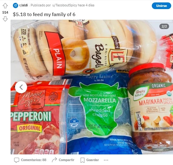 Comida de fin de semana para 6 personas