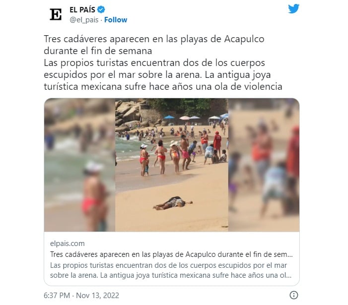 cuerpos torturados playa de Acapulco