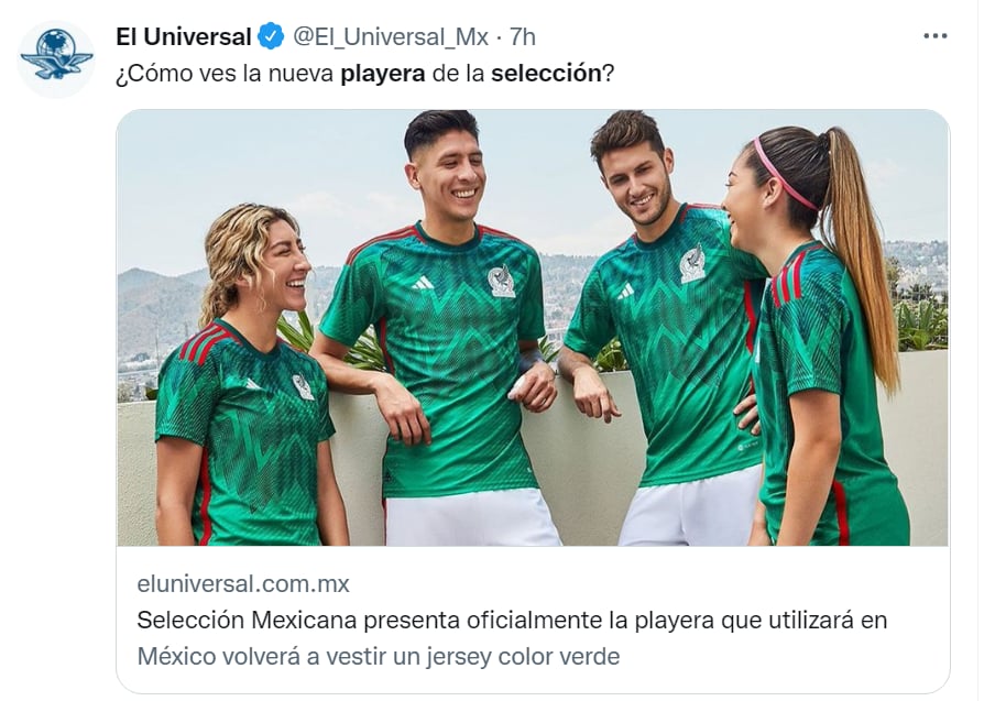Uniforme selección mexicana