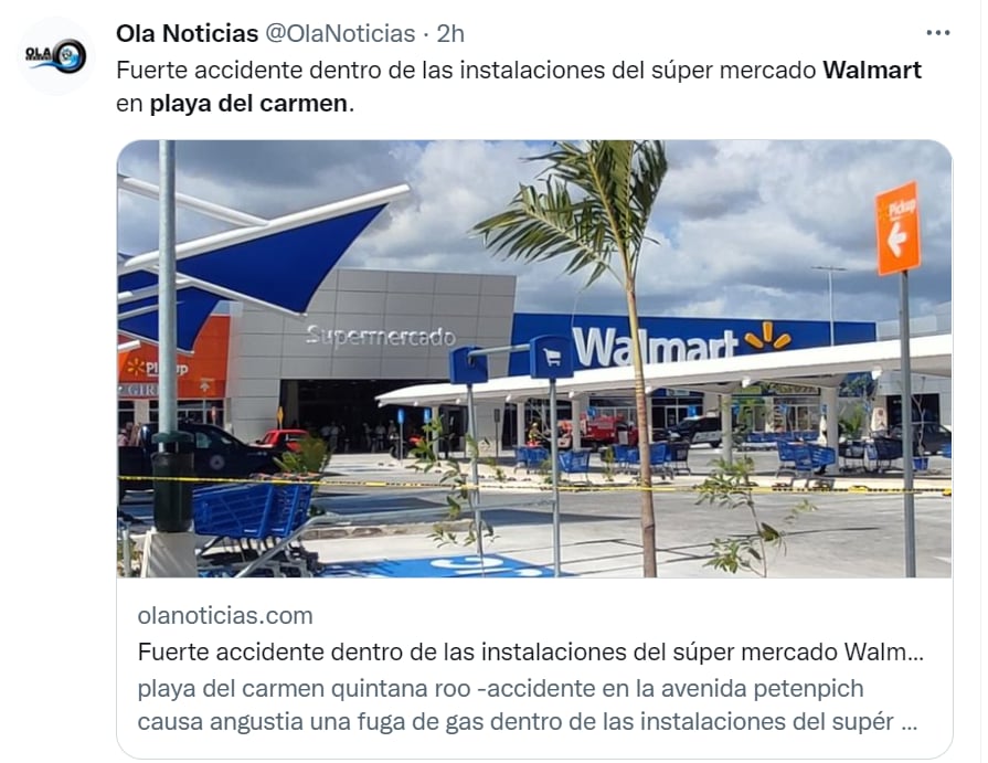 Walmart explosion Playa Carmen