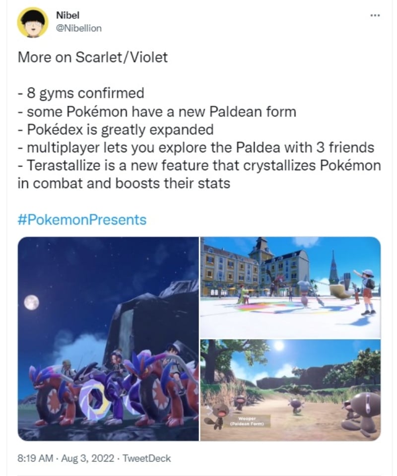Pokémon Scarlet y Violet: El primer juego de mundo abierto de la serie principal
