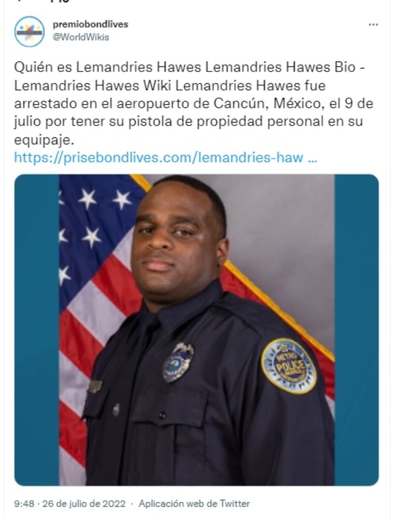 Arrestan a policía de Tennessee en México
