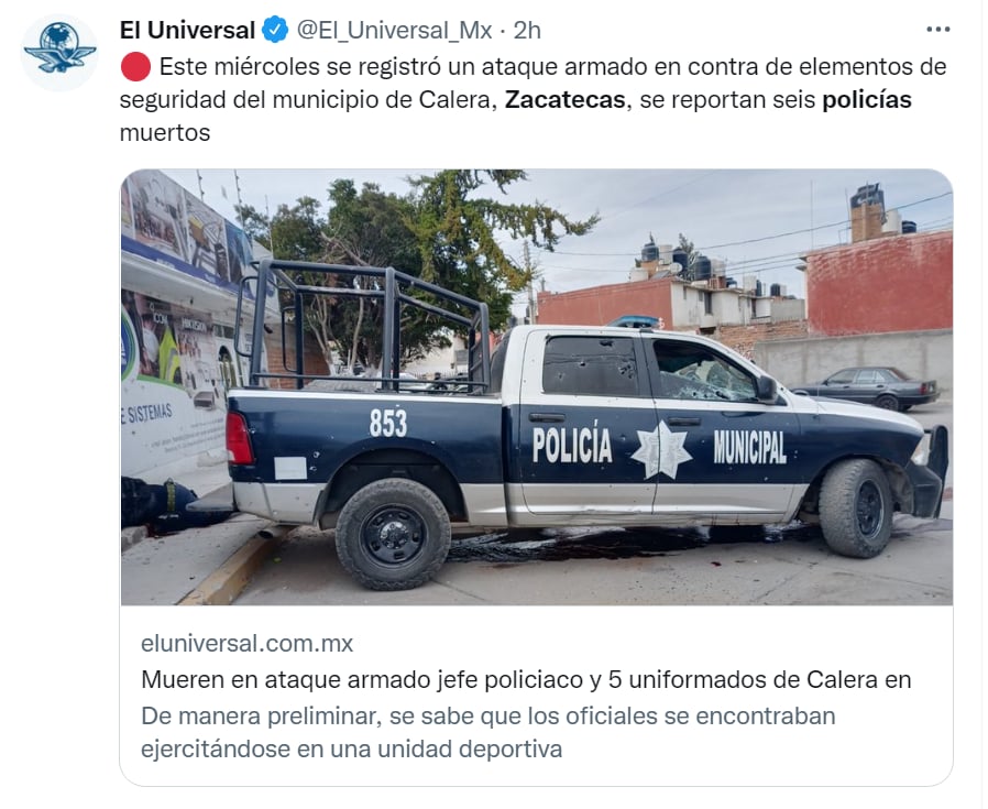 Mueren policías ataque armado