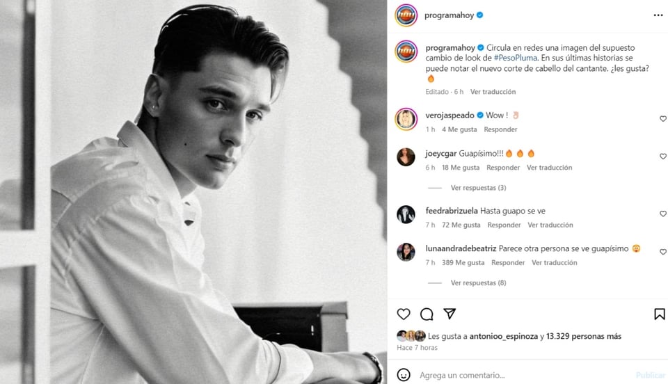 Peso Pluma new look, social networks, Instagram, Artificial Intelligence, MundoNOW