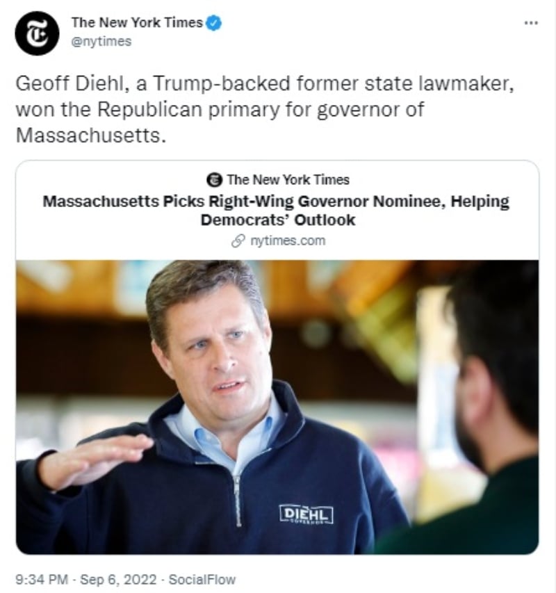 Geoff Diehl primarias republicanas: ¿Quién será el gobernador?