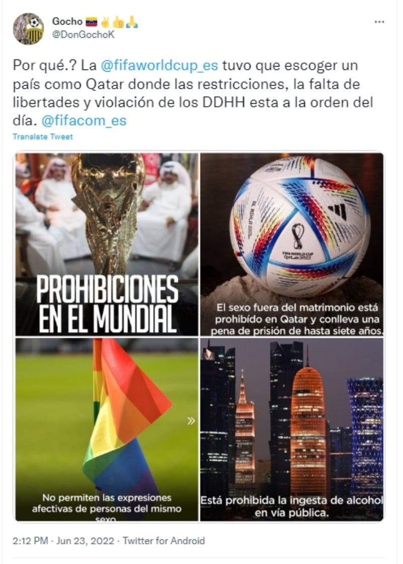 Qatar anuncia restricciones Mundial: La vestimenta