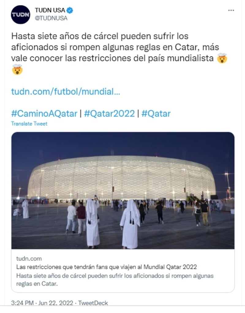 Qatar anuncia restricciones a meses del Mundial