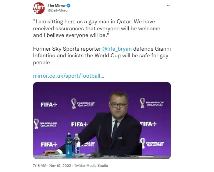 Funcionario de la FIFA revela que es gay en medio de polémico Qatar 2022