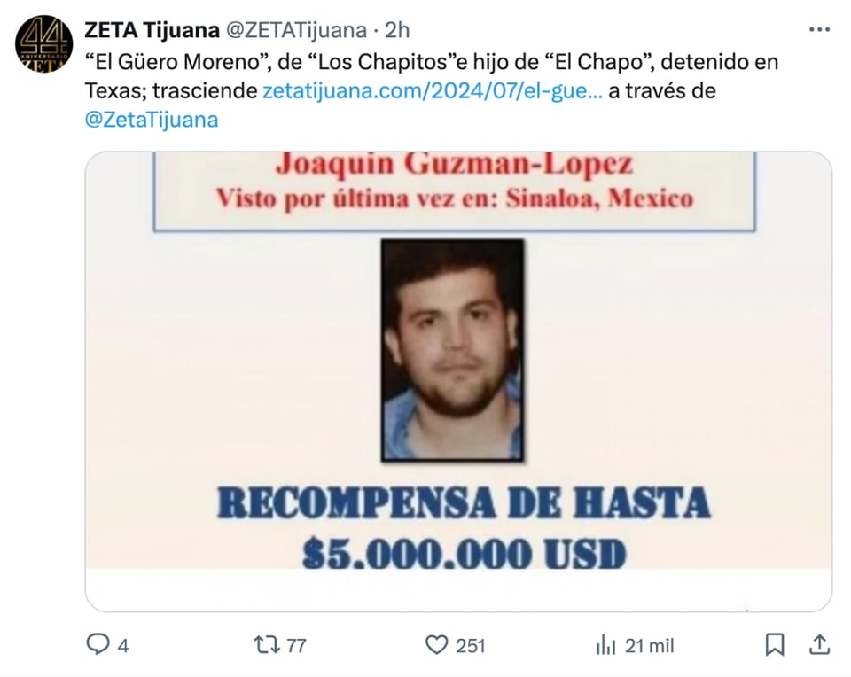 quién es Joaquín Guzmán López, Joaquín Guzmán López, hijo del Chapo, Narco, MundoNOW