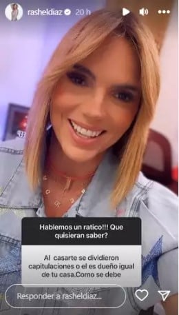 Rashel Díaz habla sobre la separación de bienes en el matrimonio
