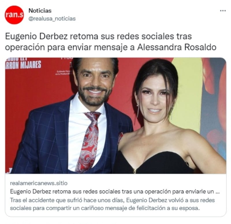 Reaparece Eugenio Derbez luego de su accidente